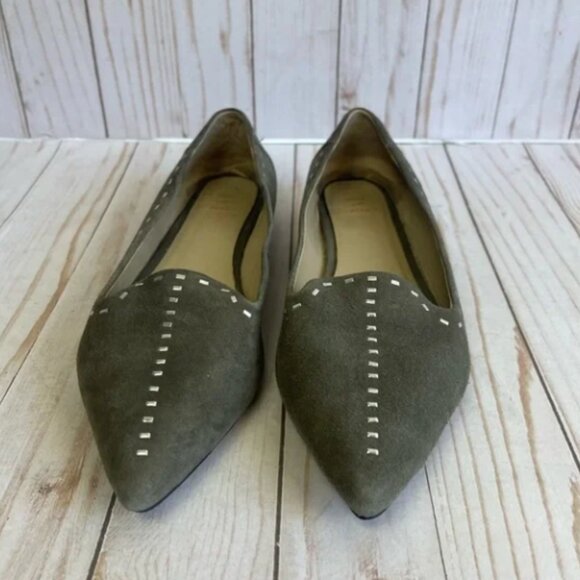 Shoe the Bear Gray Suede studded Flats Size 37 - Picture 3 of 3